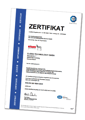TÜV Zertifikat ELGRO Technology GmbH